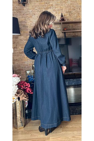 Cardella Τζιν τζιν φόρεμα υψηλής ποιότητας Hijab Jean φόρεμα