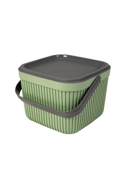 Herevin Coș verde de 7 litri cu mâner și capac