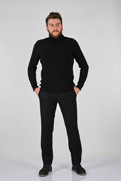 Ecer Штани з прямими штанинами, звичайна талія, чорні, чоловічі 08131120