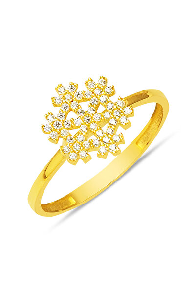 Bilezikci 14 Ayar Kar Tanesi Altın Spor Yüzük