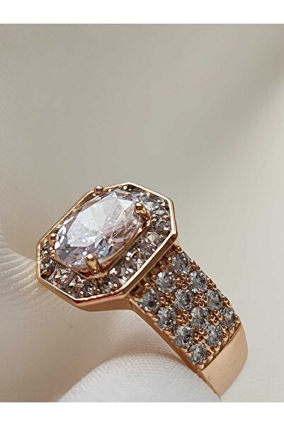 ZÜLİSCH خاتم باجيت من حجر الزركون الصلب Xuping عالي الجودة من الذهب الوردي المقاوم للصدأ ومقاوم للماء