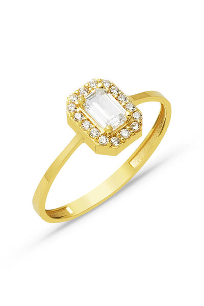 Bilezikci Baget Tektaşlı Altın Yüzük