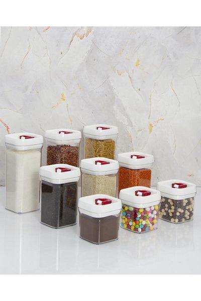 Herevin Nine Piece Storage Container Set White