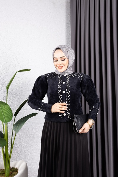 PİNK FLY Pearl Stone Detailed Bearded Kitchery Bluz