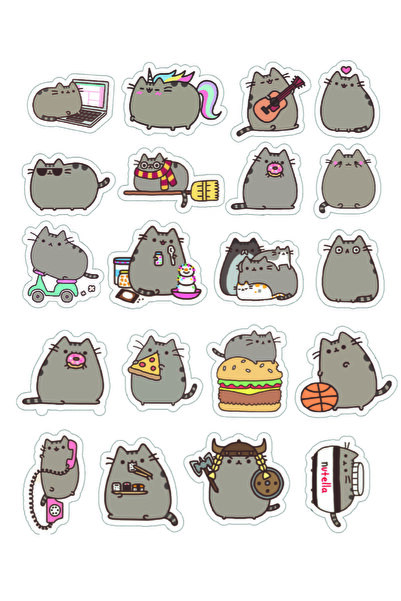 nihonwosekai Set de autocolante Pusheen Anime Mini
