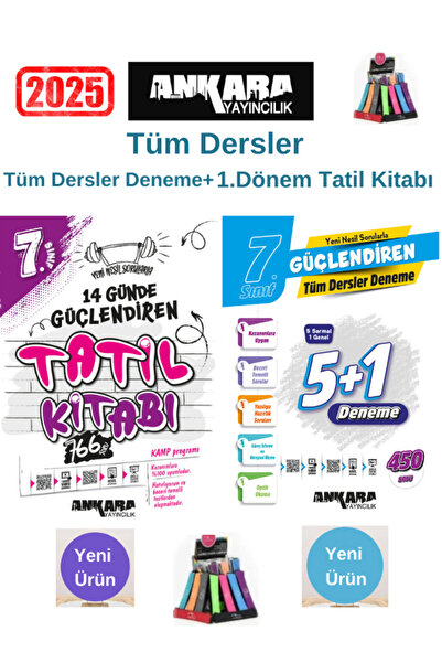 Ankara Yayıncılık Güncel 7.Sınıf Lgs Güçlendiren 1.Dönem Kamp Tatil+5+1 Denem...