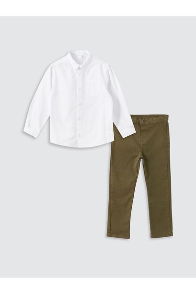 LC Waikiki Long Sleeve Baby Boy Shirt and Trousers Set of 2