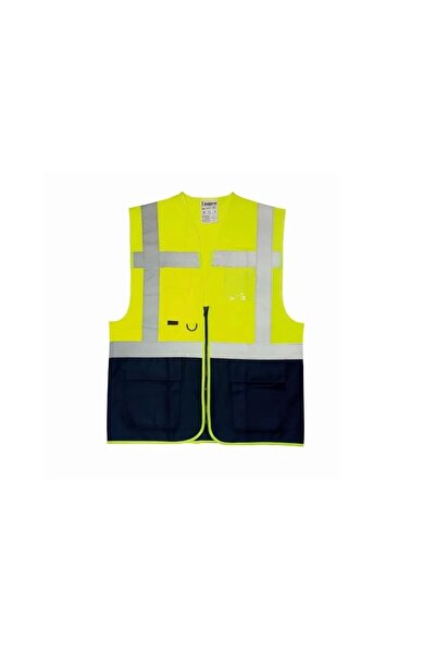 uniwest Uw-211 Executive Vest Yellow/Dark Blue (Size S)