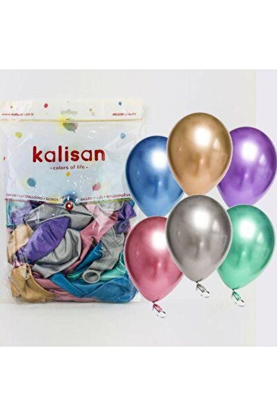 Parti Dükkanım بالون كروم متعدد الالوان 50 قطعة (30 سم)