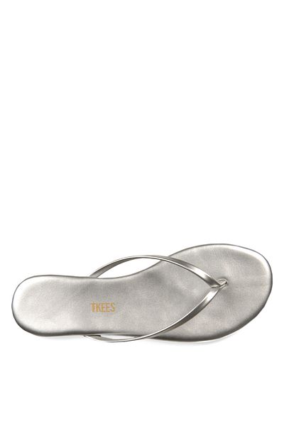 Tkees Women's Silver Classic Stylish Daily Flip Flops