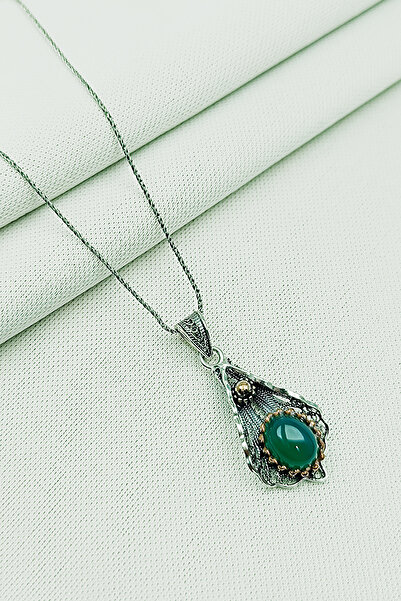 Güzel Gümüşçülük 925 Ayar Gümüş El Işi Mardin Midyat Oksitli Telkari Doğal Ta...