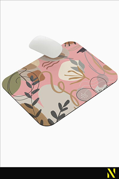 nilizma Абстрактен мотив с листа Ергономична подложка за мишка Неплъзгаща се основа Подложка за мишка за дома и офиса