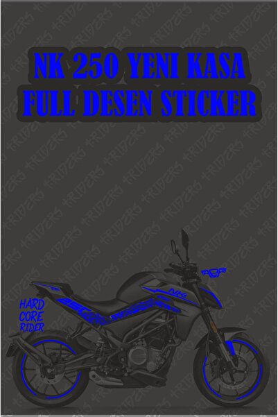 TRİDERS NK 250 Yeni Kasa Full Set Sticker REFLEKTÖRLÜ MAVİ
