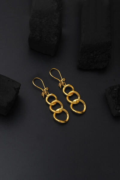 Bilezikci 14 Ayar Uzay Yolu Sallantılı Altın Küpe