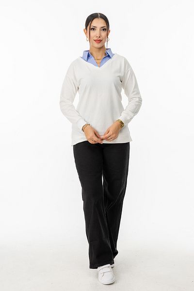 TUĞBA ERGÜL High Ergül 6033 Shirt Collar Tunic