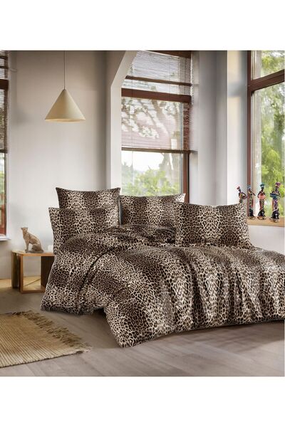 Fabeteks طقم غطاء لحاف مزدوج من القطن 100% من Leopard PollyCotton