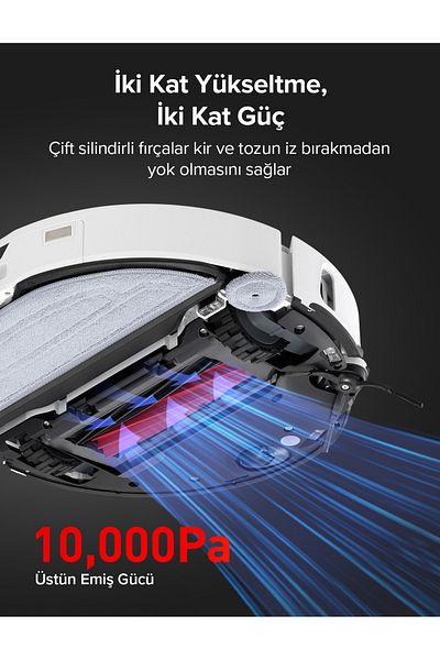 Roborock S8 Maxv Ultra Akıllı Robot Süpürge Beyaz