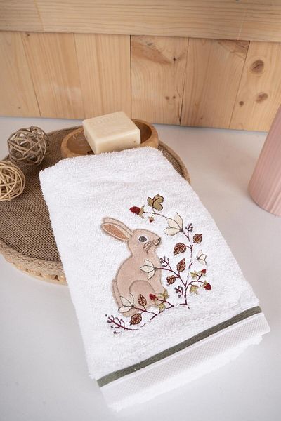 Baveno Baveno Home - 100% Cotton Embroidered Patterned 40X70 Gift Towel Set