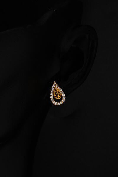 Bilezikci Damla 22 Ayar Klipsli Altın Küpe