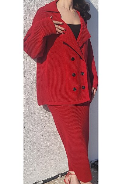 MODA TRİKO İKİLİ TAKIM ETEK CEKET