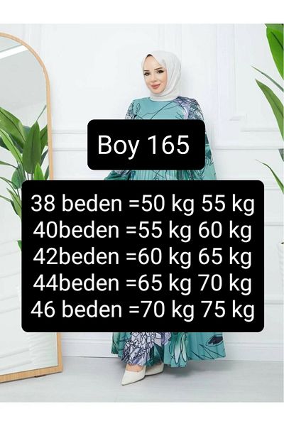 FRESH FASHION Patterned Lycra Satin Hijab Dress Does Not Show Inside