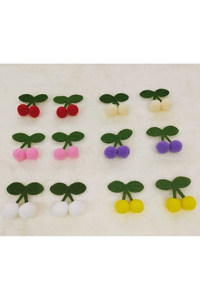 ÖZKARDEŞLER BABY Cherry Blend with 12 Felt Pompoms