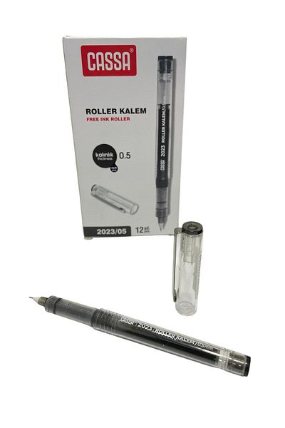 Cassa 0.5 mm Needle Tip Rollerball Pen 12 Pieces (1 Pack)