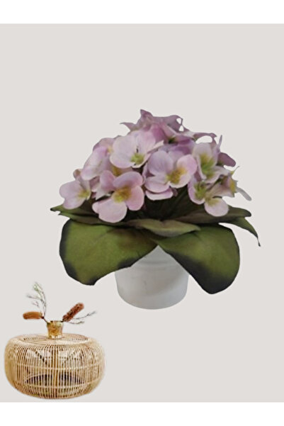 CEBECİ TİCARET ÇİÇEK METAL SAKSIDA YAPAY YIKANABİLİR ÇİÇEK MOR