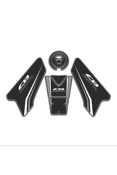 Redline Grafik Honda CB 650R 2019-2023 Uyumlu Tank Pad Seti Karbon