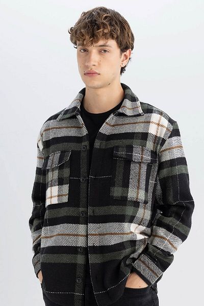 DeFacto Relax Fit Lumberjack-Flanell-Langarmshirt 3162929