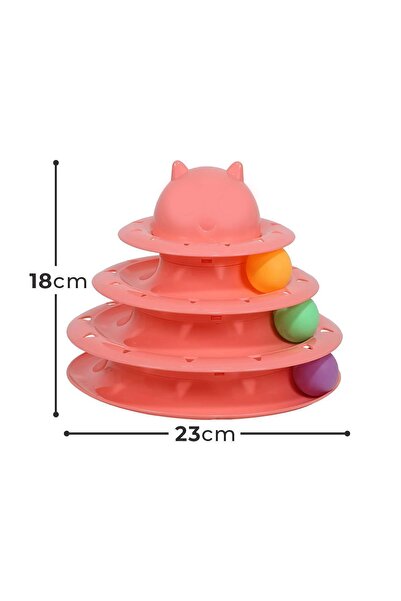 GOBYPET 3-Layer Pink Round Cat Toy - Wrapping Ball Fun