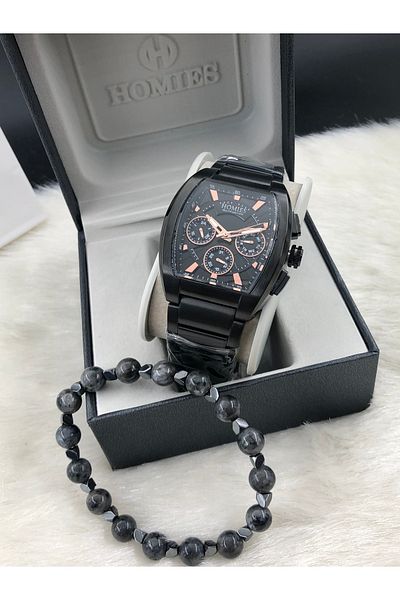 Homies Men's Wrist Watch Natural Stone Bracelet Gift Hmys-068