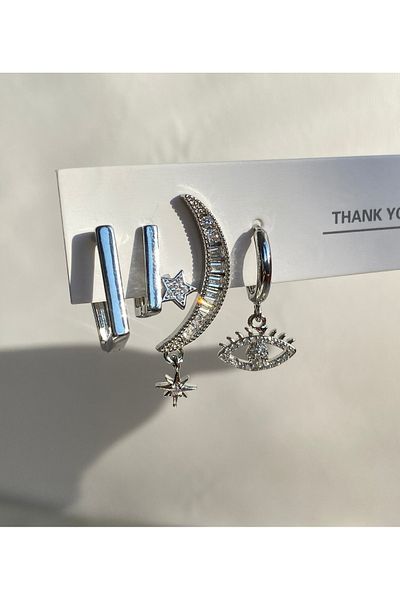 GAMZE Steel VIP EARRING SET