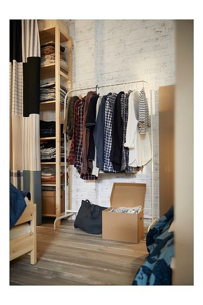ALMUFARREJ Clothes Organizer And Holder Metal Stand White 99x46x154cm