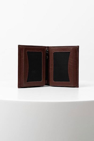 BAYDERİ Мъжки портфейл Vocca от естествена кожа с голям картодържател