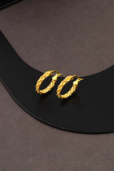 Bilezikci Burgu Zincirli 14 Ayar Altın Halka Küpe