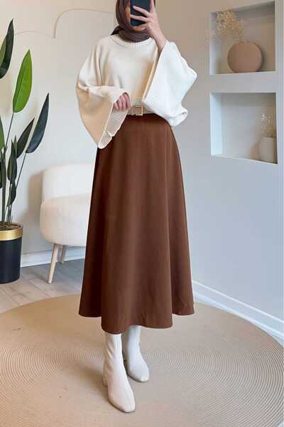 MODAALFABE Puff scuba Flared skirt