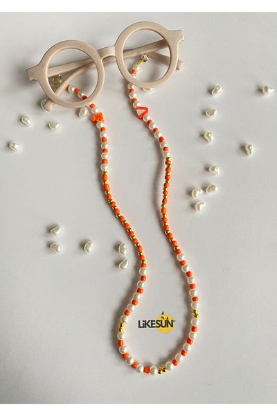 LiKESUN HOME Orange Children's Glasses Strap Eyeglasses Lanyard Glasses Chain