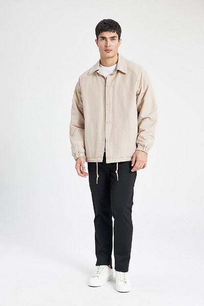 DeFacto Εποχιακό μπουφάν Polo Collar Comfortable Cut - A9702ax24sp με τσέπες