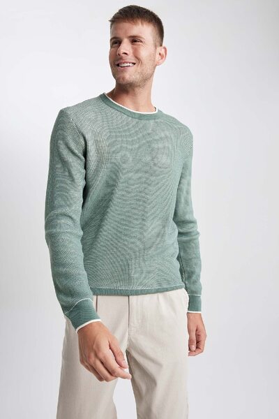 DeFacto Светр-пуловер з капюшоном стандартного крою з горловиною B0923ax23wn