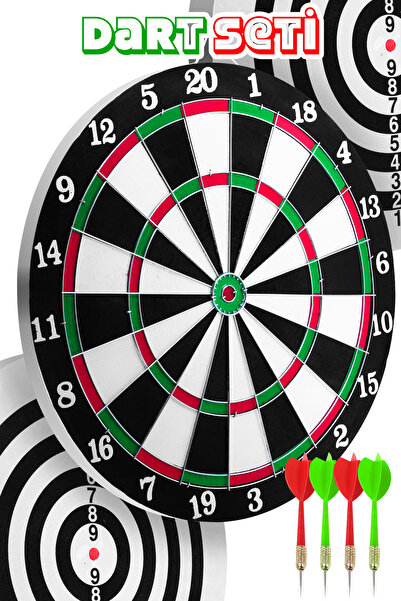 Telvesse 12 Inç Çift Taraflı Dart Tahtası Seti 4 Çelik Oklu Dart Hedef Tahtası Oyunu Takımı Dart Seti 518