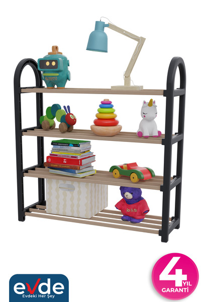 stickwood 4 Katlı Çok Amaçlı Ahşap Mutfak Dolabı 50-4