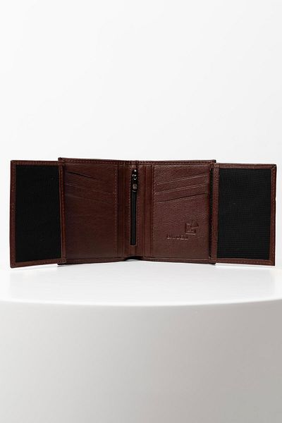 BAYDERİ Мъжки портфейл Vocca от естествена кожа с голям картодържател