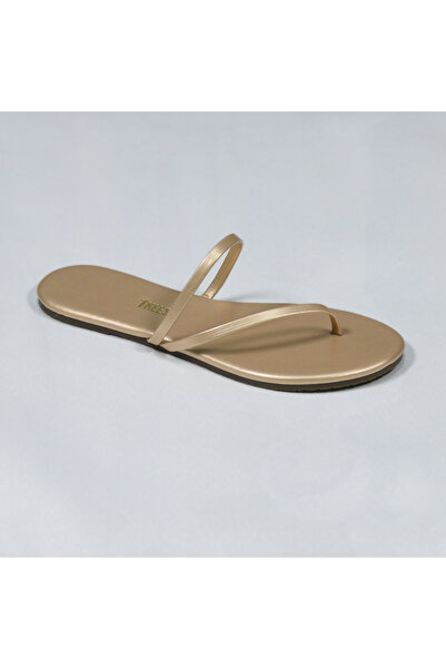 Tkees Γυναικείες Παντόφλες σε Χρυσό Χρώμα - Μοντέλο Tk-4007