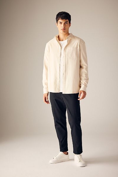 DeFacto Regular Fit Gabardine Long Sleeve Shirt A5383ax23au