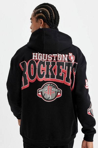 DeFacto Дебел суичър с качулка Houston Rockets Fit - C9276ax24au