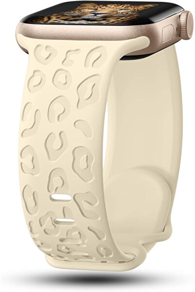 bbtech Watch 41/40/38 Mm Series 10/11(42MM)/9/8/7/SE/6/5/4/3 Uyum Leopar Dese...