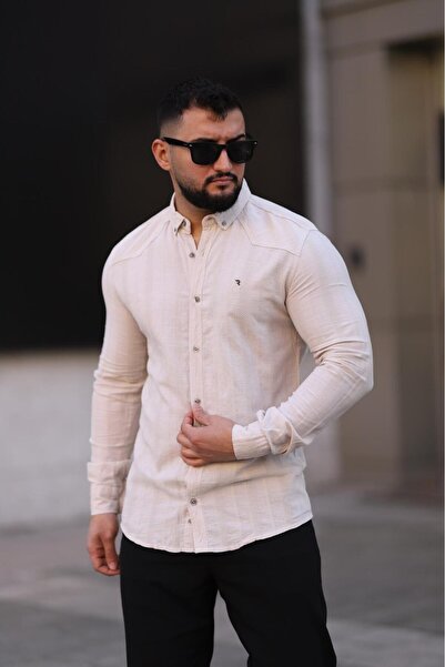 Klothy Men's Summer Dobby Patterned Cotton Shirt