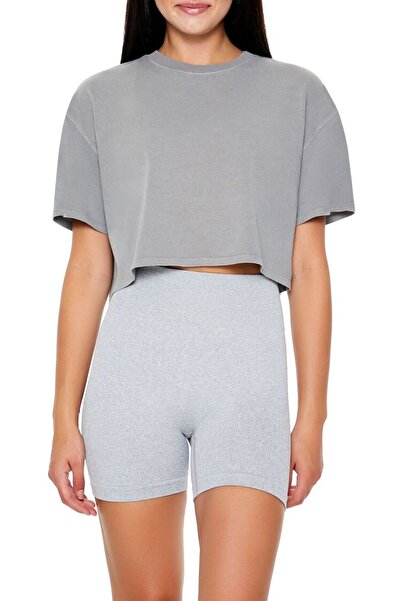 Forever 21 Active Mineral Yıkama Kısa Tişört