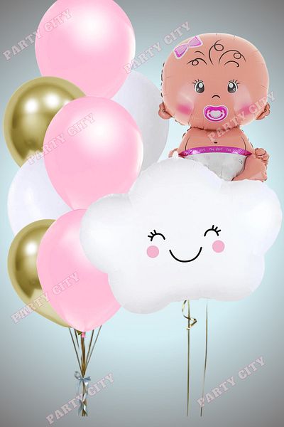 Party City Hospital Room Decoration Girl Foil Balloon Set